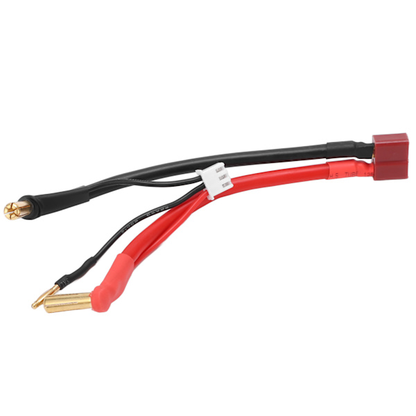 RC-auto T-liitin naaras 90° 4MM bana-liitin uros -kaapeli 2 mm päällä RC-liitäntäjohto 2S 7,4V litiumakulle