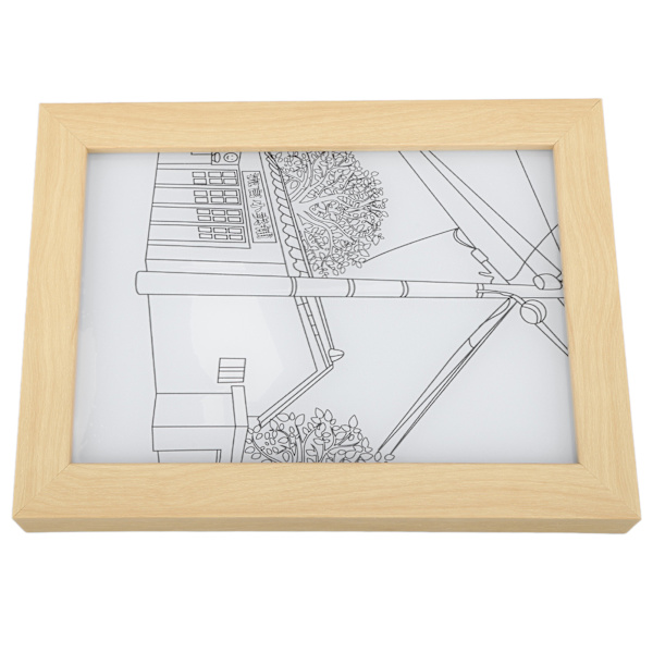 Lys opp maleri USB LED 3 lysmoduser Simulering av sollys Gatelykt mønster Kunst veggbelysning Dekor for nattbord Stue S