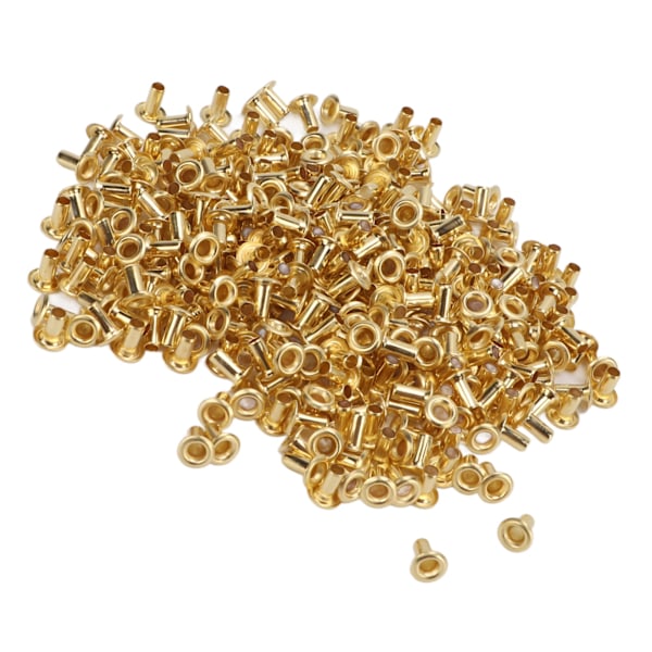 500 kpl Onttoja niittejä DIY Läpivientireikä Messinki Koristeelliset ontot niitit Kupari Ilmasilmukka Soljet 4,8x2,3x5,5mm