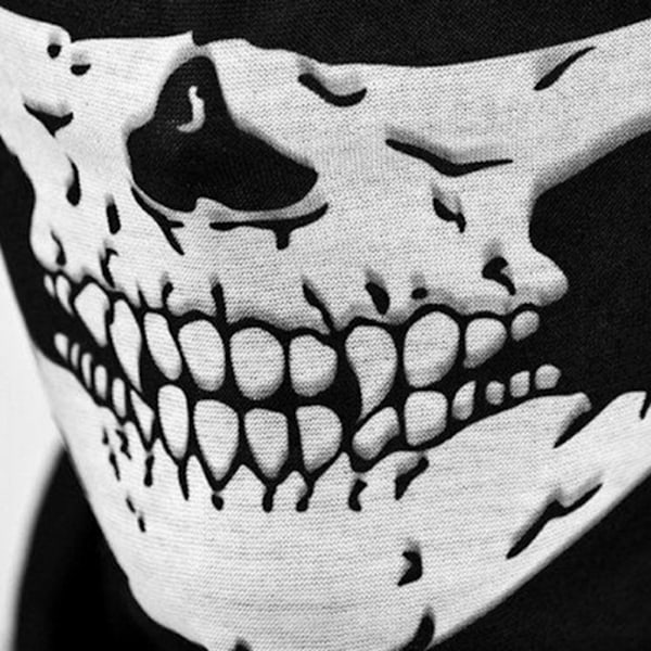 Multifunksjonell Karakteristisk Skjelett Halv Ansikts Pannebåndsmaske for sykkeltur