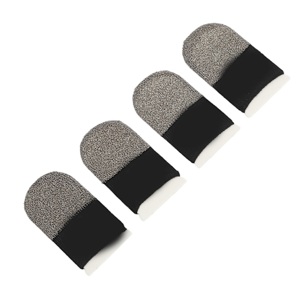 4 stk. Gaming Finger Sleeves - Skridsikker, Svedabsorberende, Mobil Gaming Fingerbeskyttere med Jernboks til Alle Touchscreen-Enheder
