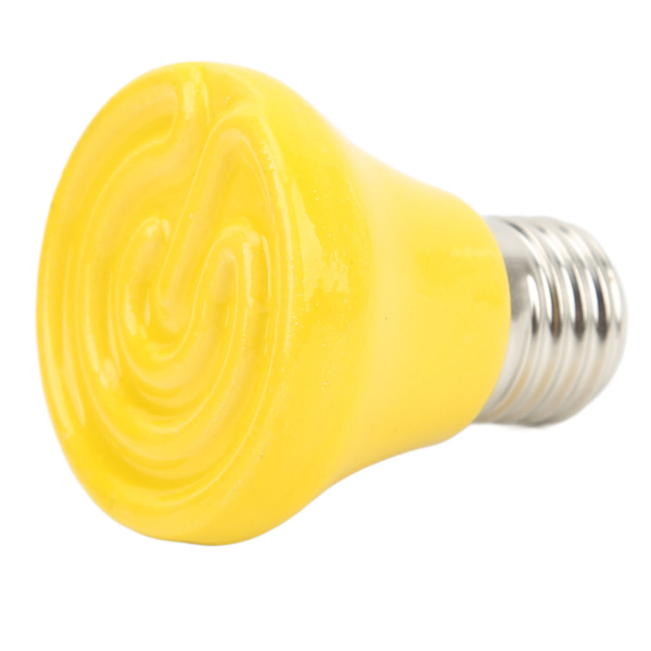 Keramisk krybdyr varmelampe pære mini infrarød varme keramisk amfibie varmelampe til firben krybdyr 220V‑240V 25W gul
