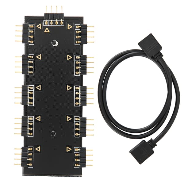 RGB Hub Controller 1‑10 RGB Hub Controller PC Chassifläkt Hub CPU Kylning HUB1‑10 12V ARUA Hub Controller
