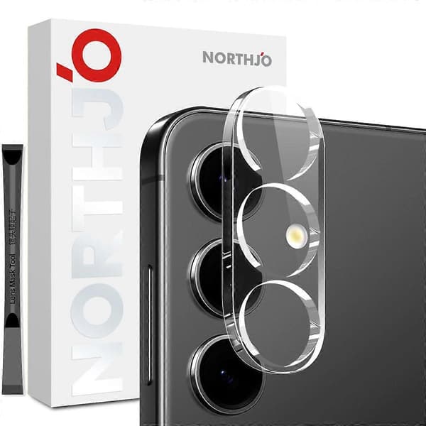 NORTHJO Camera Lens Protector for Samsung Galaxy S25 FE, Tempered Glass, HD Clear 3D Full Coverage