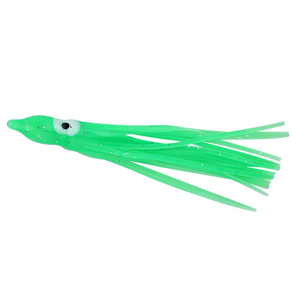 10st påse Ministorlek bläckfisk Form Fiskebete Lure Fiskeredskap Verktyg Luminous Green