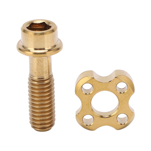 RISK Cykel Framväxel Skruv Packning Kit Ihålig Titanium Legering Vikbar Cykel Växlare Skruv Tillbehör Guld