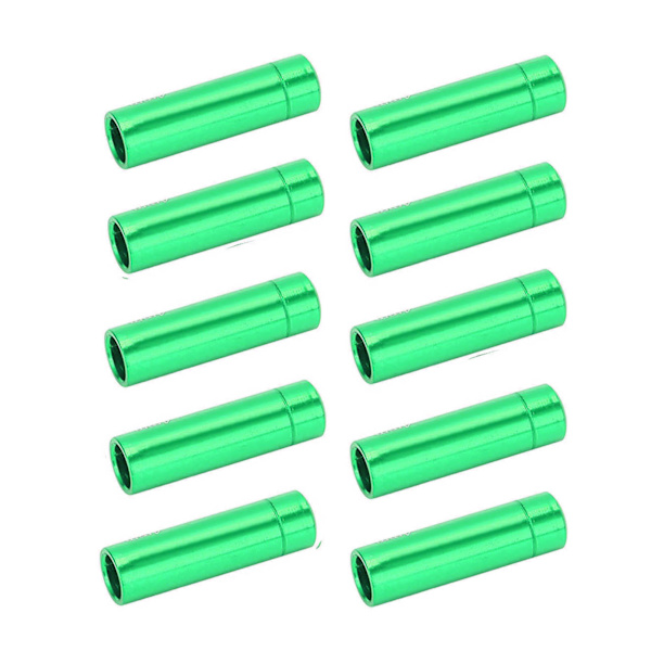 10 st Cykelväxelkabeländstycken Aluminiumlegering 4mm växlingskabeländstycken för Road Mountain BikeGrön