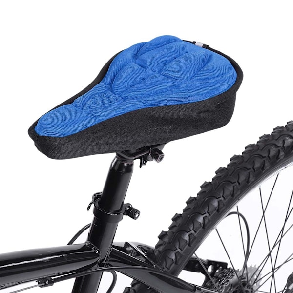 Ultralätt 3D mountainbike landsvägscykel Andas mjuk säte sadelöverdrag (blå)