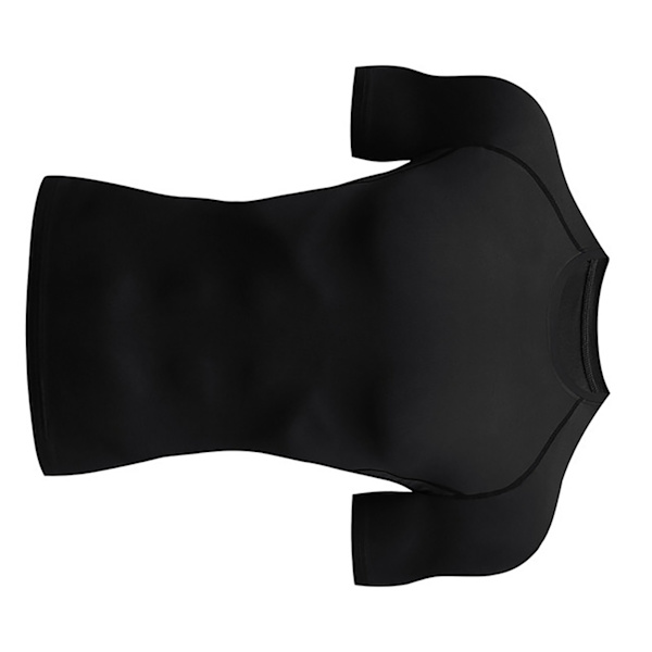 Mænds Cool Dry Kortærmet Kompressions T-shirts Sports T-shirts Toppe Atletisk Træningstrøje Sort L
