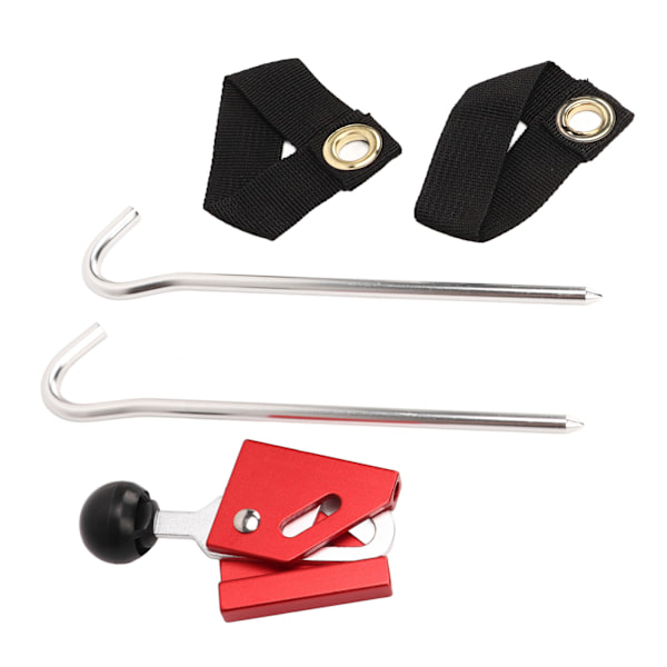 Enkelt Teltsupport-Thimble Anti-Punktering Baldakinstang Top Caps Teltsstang Aluminium Legering Camping Tilbehør 6mm Rød