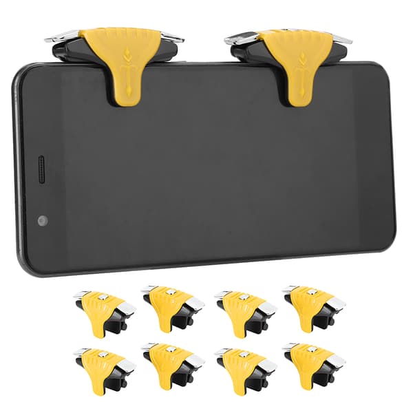 8 stk. F1 Metal Spil Knapper Mobil Skydespil Trigger Controller Gamepad til PUBGYellow