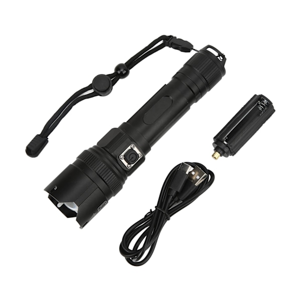 P50 LED-zoomikset taskulamppu USB-ladattava taskulamppu 5 tilaa Ulkoilma- ja leirintävalaistus