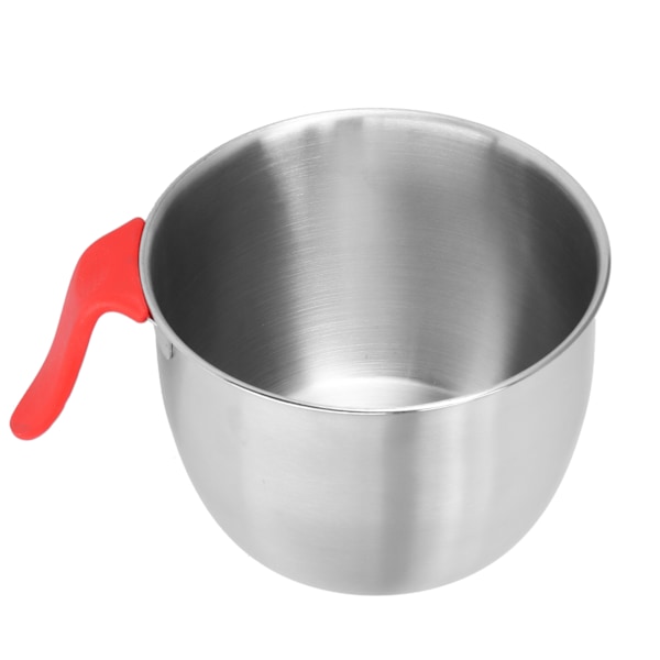 Ruostumattomasta teräksestä valmistettu sekoituskulho kahvalla, liukumaton, syvennetty, roiskeenkestävä, munien vatkauskulho salaatin tarjoiluun, 2800 ml