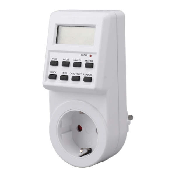 Innendørs Mini Uttak Timer Digital Nedtellingstimer Uttak Innendørs Tidstyrt Strømbryter med Nedtellingsstrømavstengningsbeskyttelse EU-plugg 230V 16A 3680W.μ