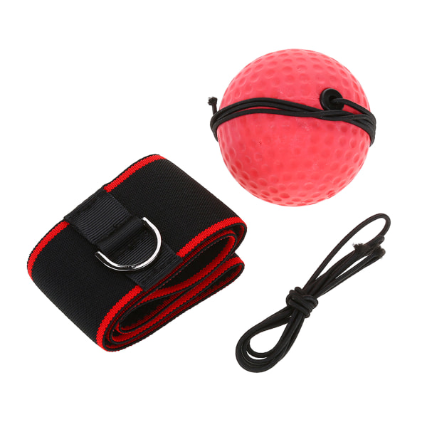 Träningsboll för vuxenboxning med pannband för hastighetsträning (svart pannband)