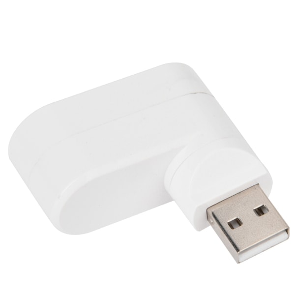 USB Hubbar Portar USB 2.0 Mini Roterande Splitter Adapter Hub för PC Notebook Laptop Mac Vit