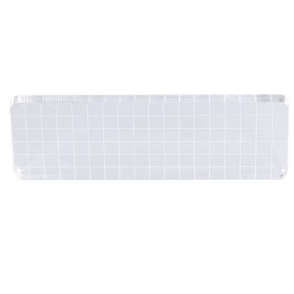 Akrylblokk 6x18cm Sikker Rund Hjørnedesign Transparent Gjenbrukbar Holdbar Klare Stempler for Notatbok Kalender Kort
