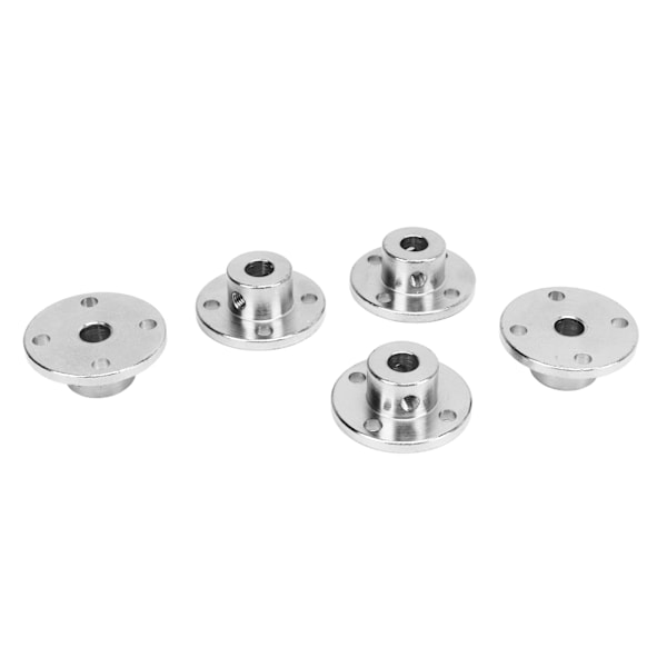 5-pack Silver Flänskopplingssats 7 mm Inre Diameter Stålstyrningsskaft Stödkopling