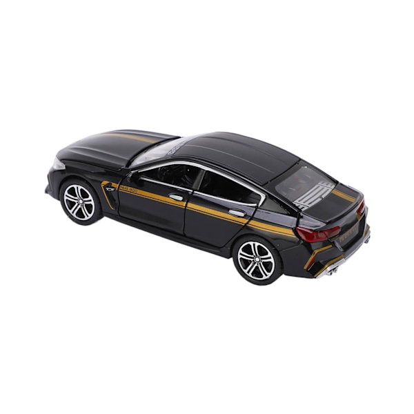 1/32 Metallivalmistettu Leikkiauto Vetoauto Leikkiauto Malliauto Äänellä ja Valolla Lapsille Musta