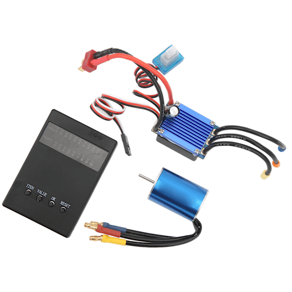 2435 4800KV Børsteløs Motor med 25A ESC Børsteløs Programmeringskort Combosett Passer for Traxxas 1/16 1/18 RC Bil