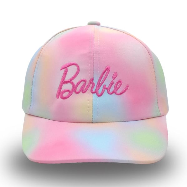 (Rainbow Pink) Rainbow Barbie lasten baseball- cap, vaaleanpunainen kirjailtu kirjainhattu, casual muoti ankka-tab- cap