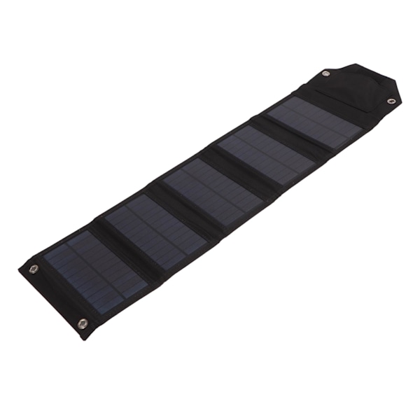 10W Bærbar Solcellelader 5V 2A Foldbar Solcellelader IP67 Vanntett for Smarttelefoner, Nettbrett, Powerbanker, Svart