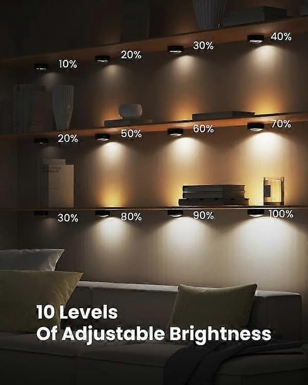 LED Puck Lights with Remote Control, Wireless Cabinet Lights, 13 Colors