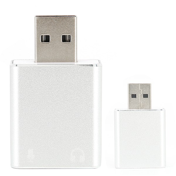 USB Lydkort 7.1 Kanal Driverfri Lydgrensesnitt Lydkortadapter for Bærbar PC