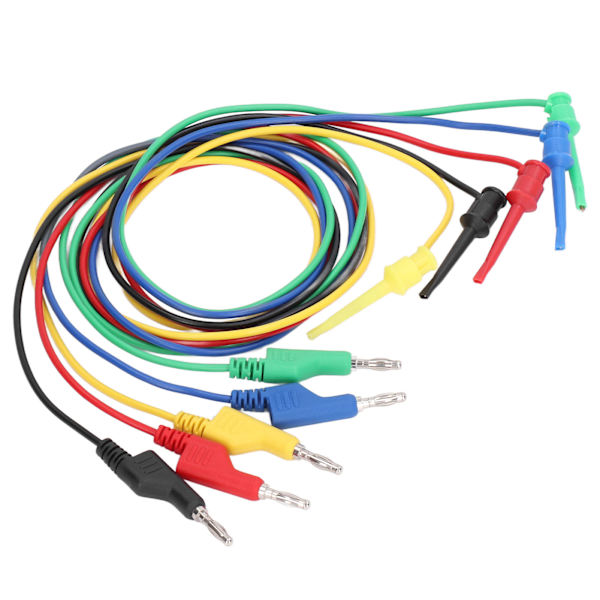 5 stk. banan-testledning multi meter testkabel ledningstråd 30VAC 60VDC 15A til vedligeholdelse