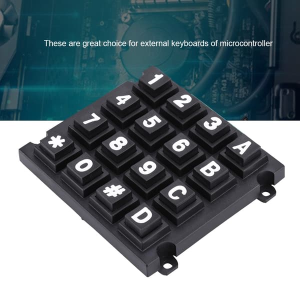 Tangentmoduler med 16 tangenter 4x4 tryckknappar Externt stort tangentbord för MCU