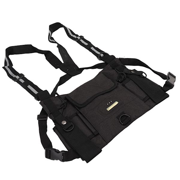 Radiobrystsele Rigg Radio Bryst Frontpakke Walkie Talkie Vest Med Refleksstripe for Sikkerhet