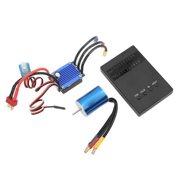 2435 4800KV Børsteløs Motor med 25A ESC Børsteløs Programmeringskort Combosett Passer for Traxxas 1/16 1/18 RC Bil