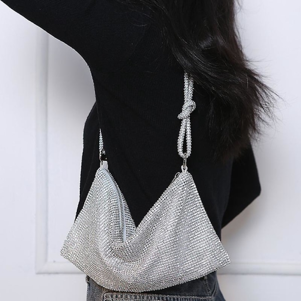 Black Sparkling Crystal Rhinestone Evening Clutch Bag