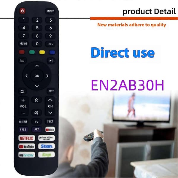 Typ A EN2AB30H Remote Control Replacement for Hisense TV Universal Remote Control
