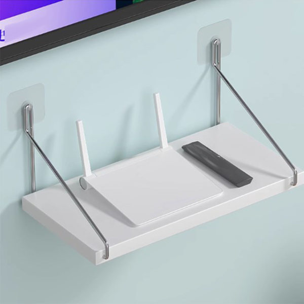 WIFI-ruter veggmontert oppbevaringsboks enkel installasjon stor kapasitet oppbevaringshylle for hjemmet hvit