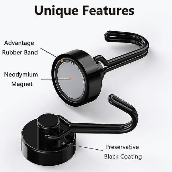 Magnetic Hooks, Heavy Duty Magnetic Hooks 13.6 kg with Rust Protection