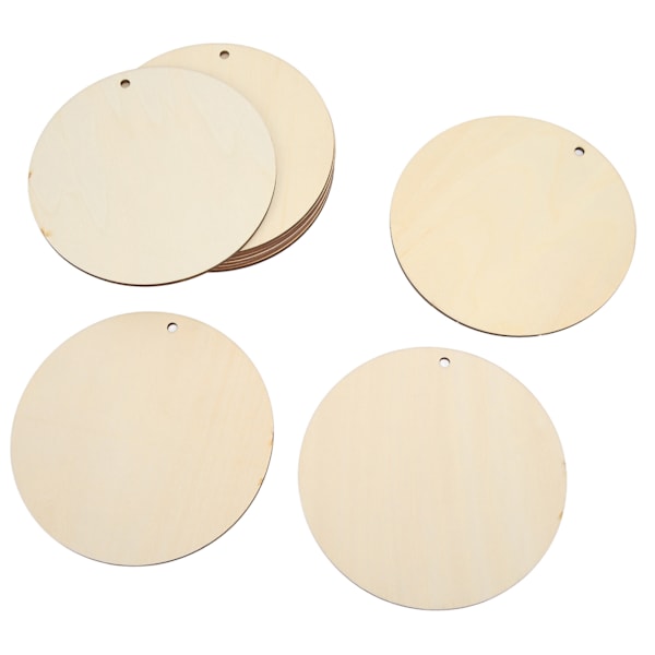 10 kpl Puinen Pyöreä Reikä Pyöreä Riipus 120mm Kestävä Turvallinen Käyttö Yksinkertainen Tyyli DIY Askartelu