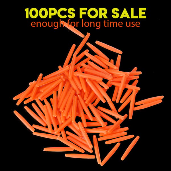 100 stk. holdbare dråbeformede indikatorfiskeflåd tilbehør (Orange L)