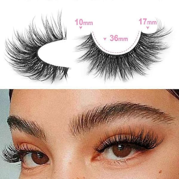 False Eyelashes Clear Natural Eyelash Extension Cat Eyes Curled