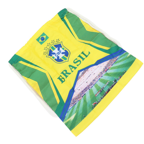 Fotballtrekkpose i stoff, sammenleggbar, vanntett, for oppbevaring av fotball, til minne om VM i Brasil