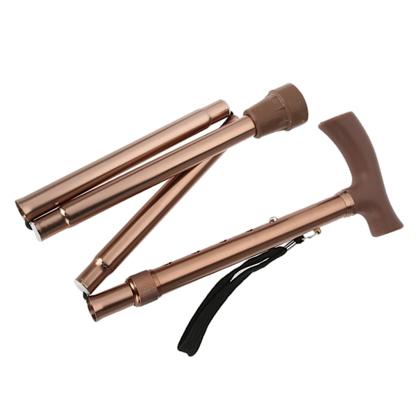 Legerbar Foldbar Ældre Sikkerhedsvandring Stok Guide Blind Stok Krykke Bronze Justerbar Længde