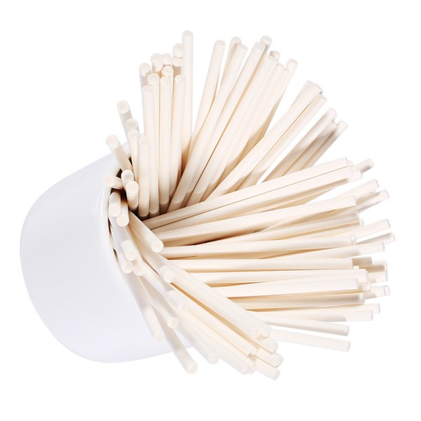 100 st/set Färgglada klubbor Pinne Cake Pop Pinne för Godis Choklad 10cm Off White