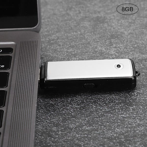 X09 USB-minne Inspelningspenna Lagringsbar Spelbar MP3 Dubbel Funktion Röstinspelare 8GB