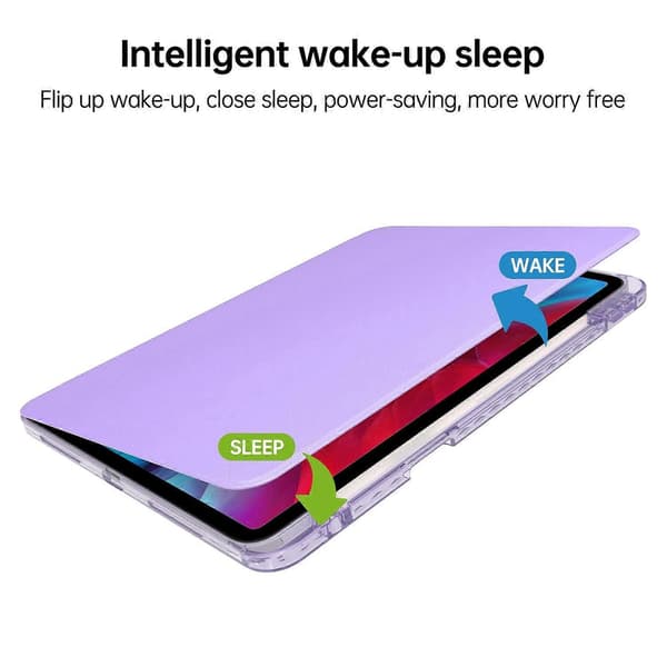 Etui til iPad Pro 13 (2024) PU Læder+Akryl+TPU Roterende Klar Tablet Beskyttelse Auto Vågn/Sov