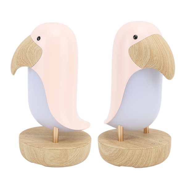 Toucan Bird Night Light USB Bluetooth-högtalare för barn Sovrum Vardagsrum Utomhuscamping RV Rosa