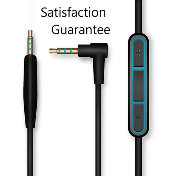 Ersättningsljudkabel med mikrofon för Bose Quietcomfort 25 qc25 hörlurar blå