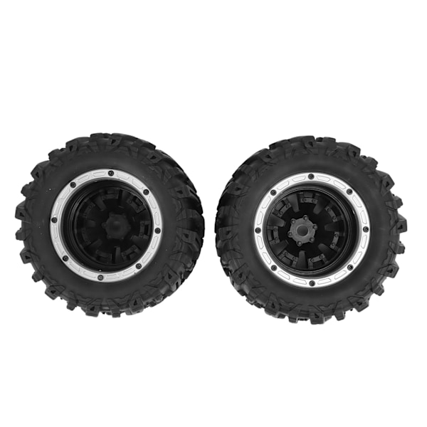 2 st RC-bil Gummihjul Stark Grepp Flexibelt Stark Dämpande RC Gummihjul För ZD Racing 1/7 RC-bil Silver