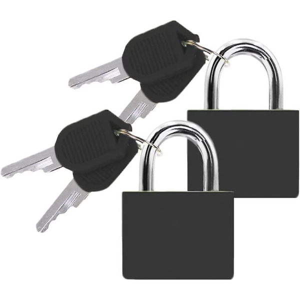 Res med självförtroende: 2-pack svarta resväska hänglås med nycklar