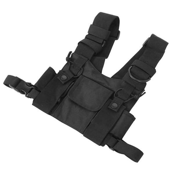 Walkie Talkie Bröst Front Pack Ficka Taktik Utomhus Väst Rig Bärväska Förvaringsväska