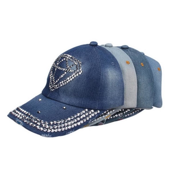 Rhinestone baseball- cap - kruunu, tekojalokivi Cowboy-hattu, pilkku tekojalokivihattu